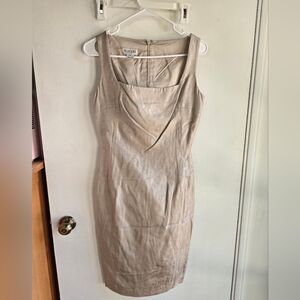 Georgiou Made In Cypress Vintage Elegent Champagne Gold Lined Dress Size 4